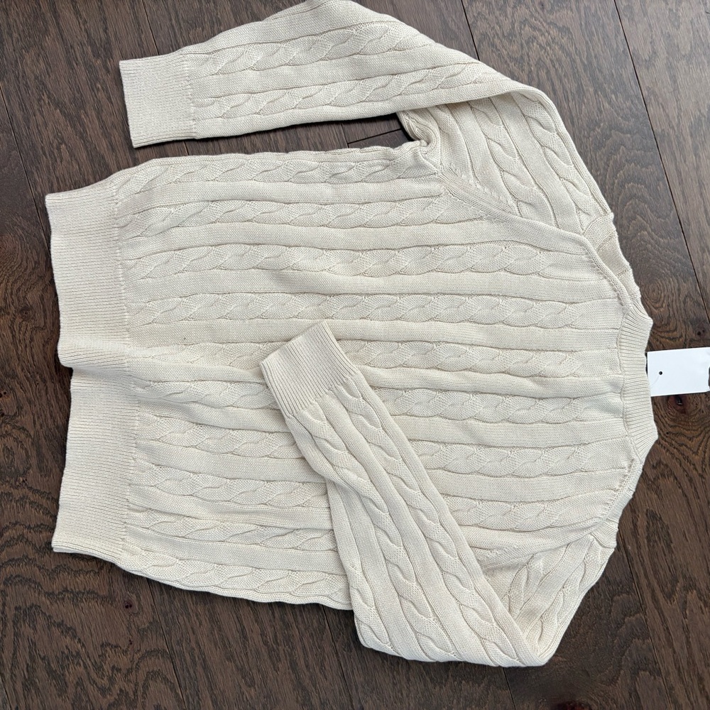Crewcuts Ivory Cable Knit Sweater